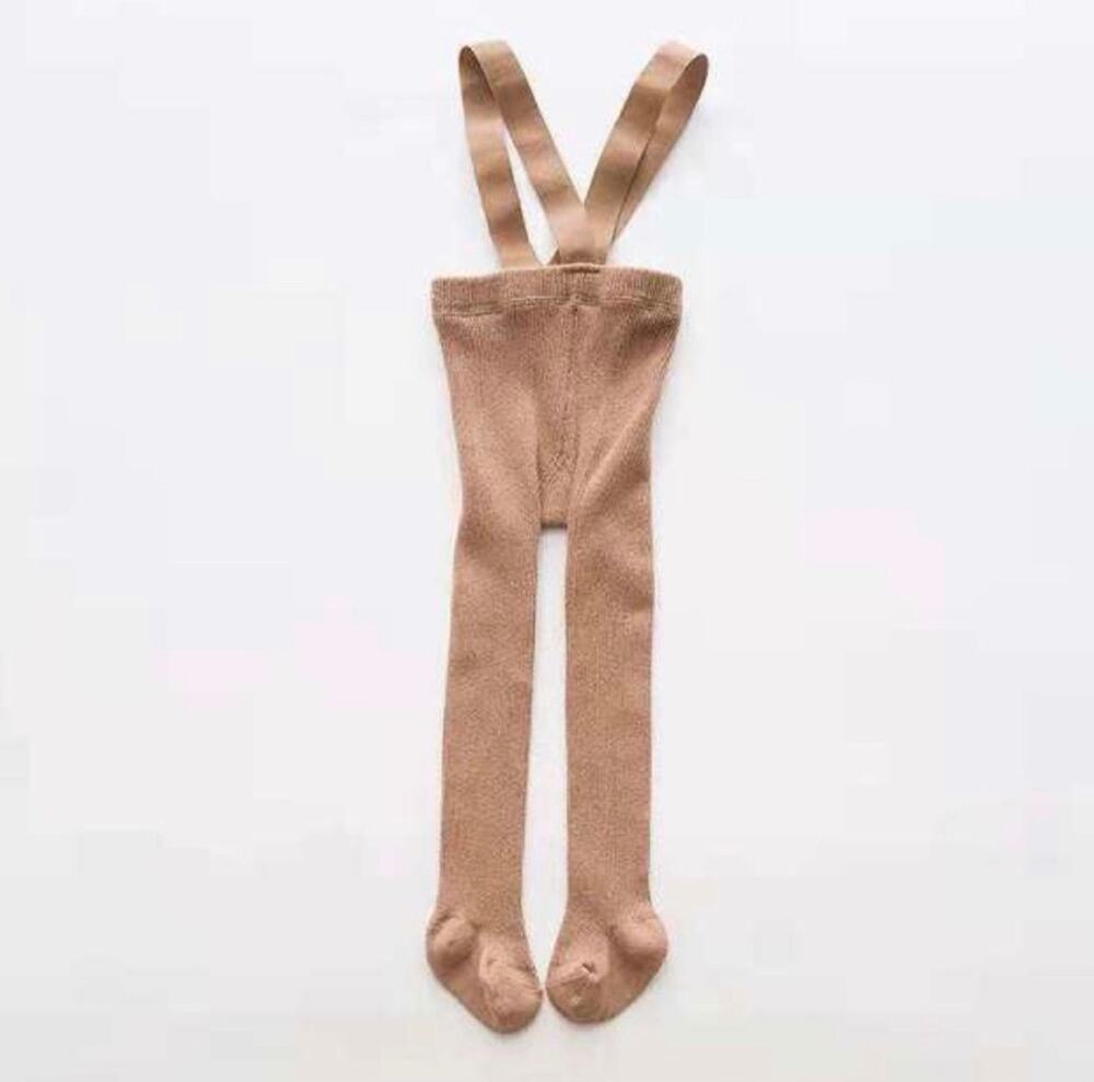 Kocakid Brown Suspender Tights for Baby - 6-12 Months